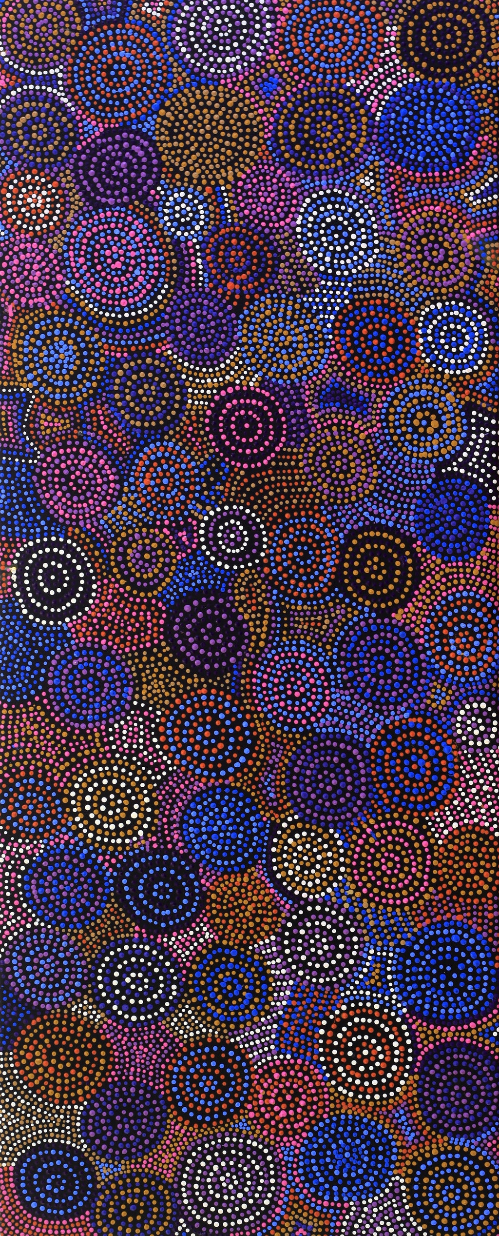 Aboriginal Artwork by Tina Napangardi Martin, Jinti-parnta Jukurrpa, 152x61cm
