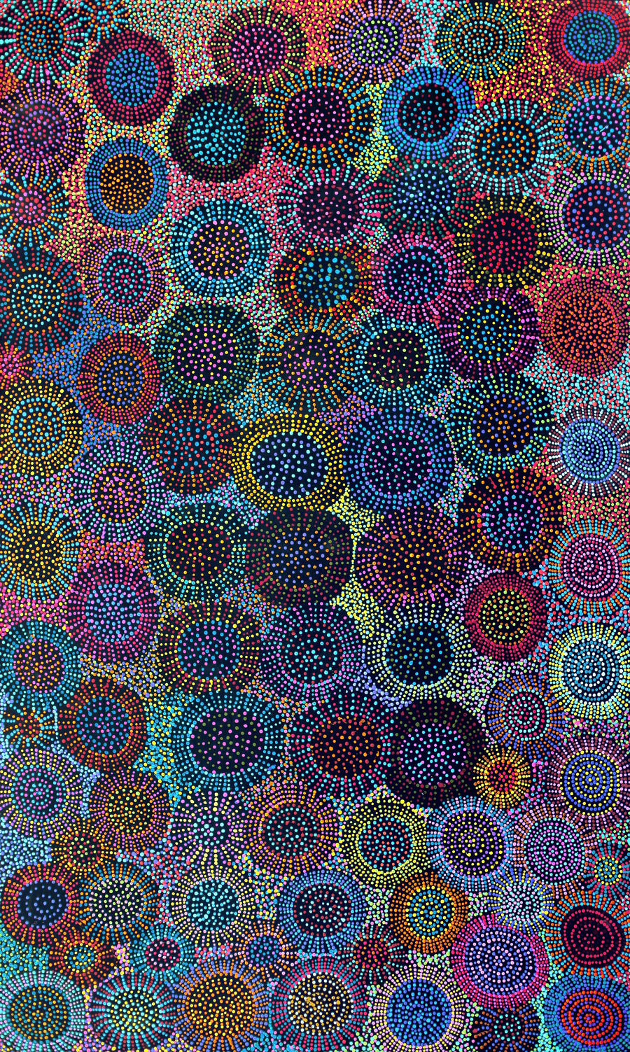 Aboriginal Artwork by Tina Napangardi Martin, Jinti-parnta Jukurrpa, 152x91cm