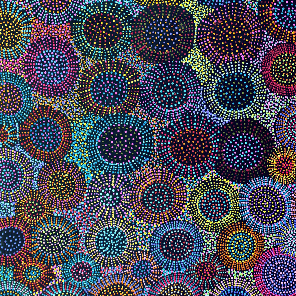 Aboriginal Artwork by Tina Napangardi Martin, Jinti-parnta Jukurrpa, 152x91cm