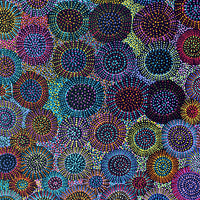 Aboriginal Artwork by Tina Napangardi Martin, Jinti-parnta Jukurrpa, 152x91cm