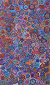 Aboriginal Artwork by Tina Napangardi Martin, Jinti-parnta Jukurrpa, 182x107cm