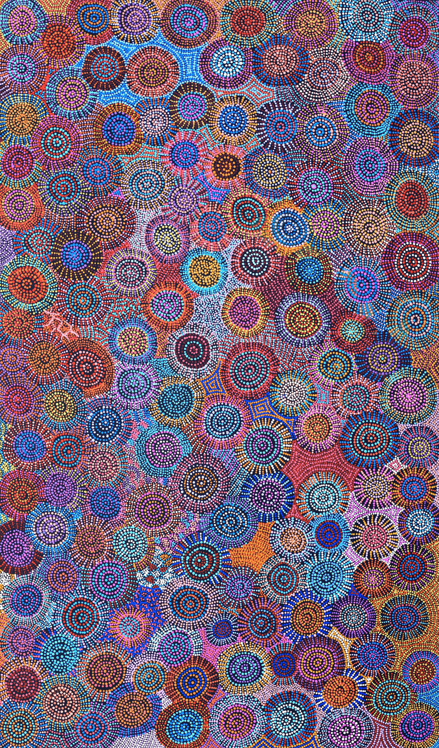 Aboriginal Artwork by Tina Napangardi Martin, Jinti-parnta Jukurrpa, 182x107cm