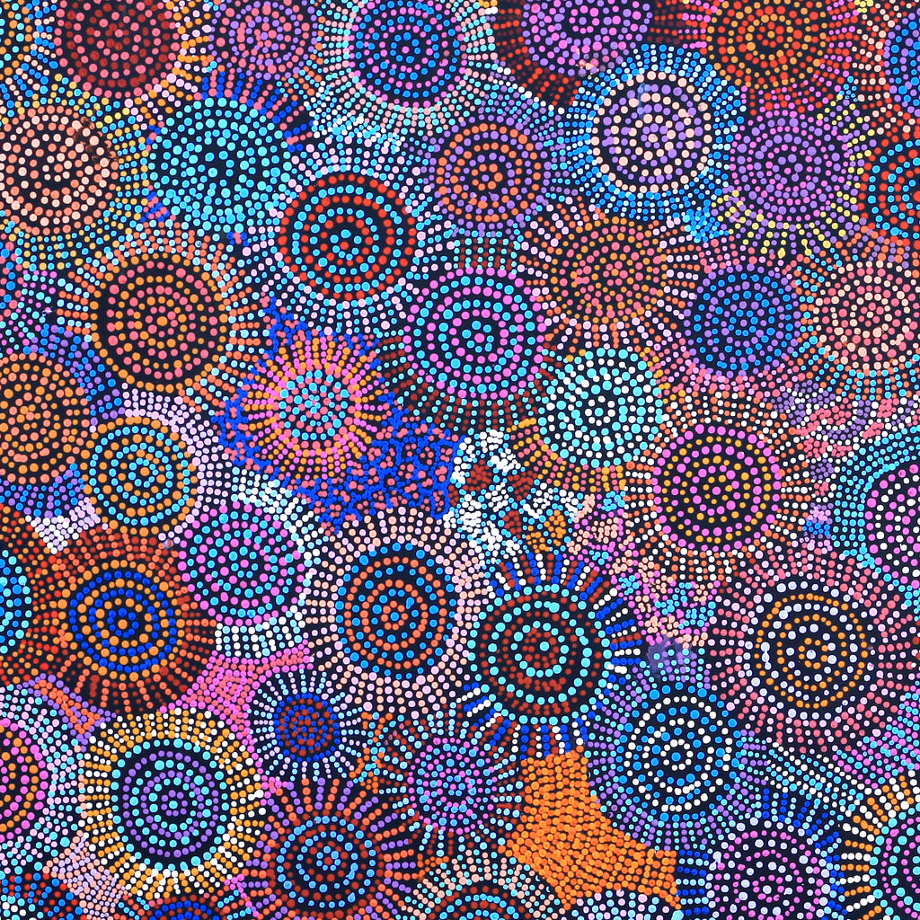 Aboriginal Artwork by Tina Napangardi Martin, Jinti-parnta Jukurrpa, 182x107cm