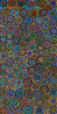 Aboriginal Artwork by Tina Napangardi Martin, Jinti-parnta Jukurrpa, 182x91cm