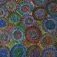 Aboriginal Artwork by Tina Napangardi Martin, Jinti-parnta Jukurrpa, 182x91cm