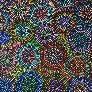 Aboriginal Artwork by Tina Napangardi Martin, Jinti-parnta Jukurrpa, 182x91cm - ART ARK®