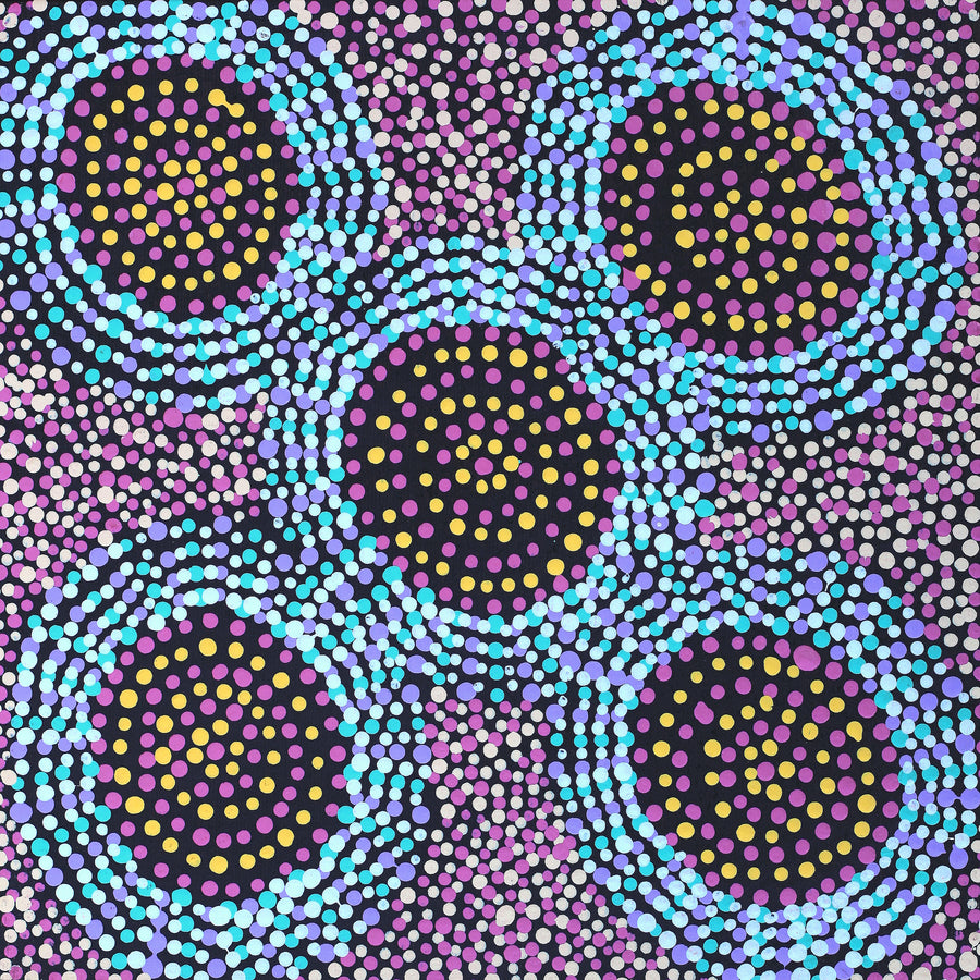 Aboriginal Artwork by Tina Napangardi Martin, Jinti-parnta Jukurrpa, 30x30cm