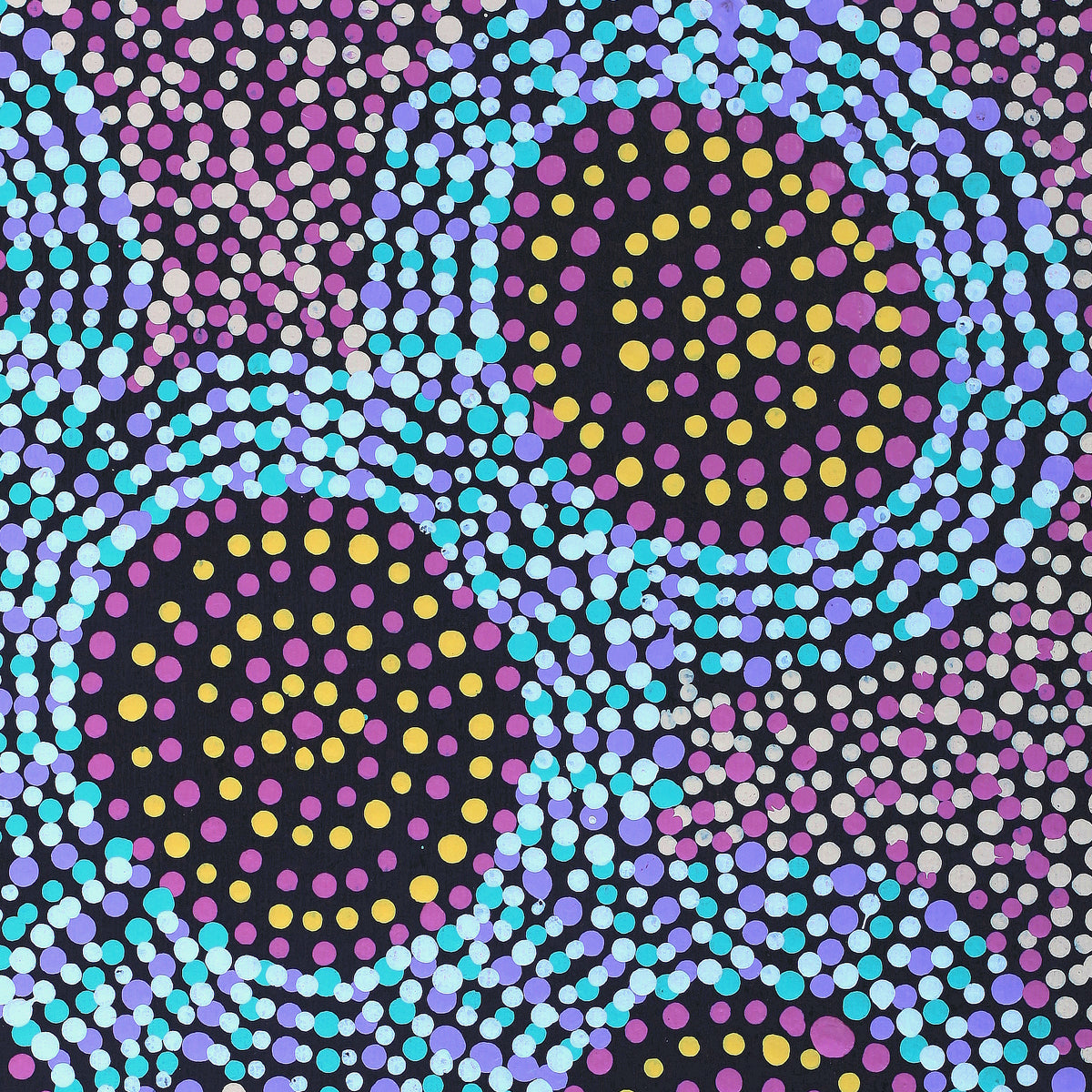 Aboriginal Artwork by Tina Napangardi Martin, Jinti-parnta Jukurrpa, 30x30cm