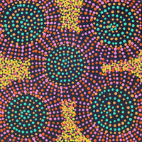 Aboriginal Artwork by Tina Napangardi Martin, Jinti-parnta Jukurrpa, 30x30cm