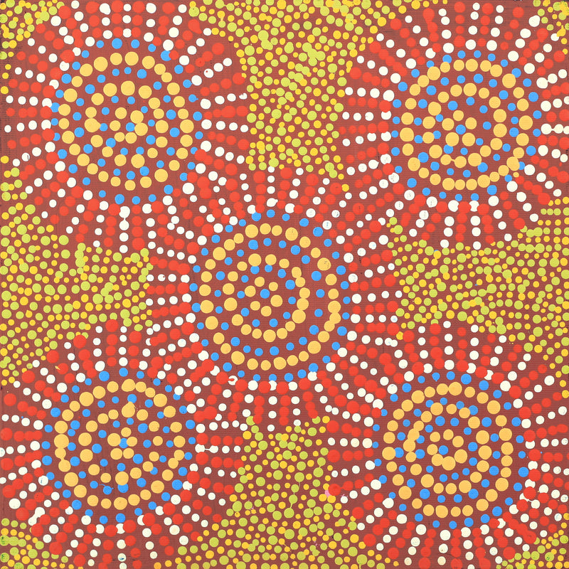 Aboriginal Artwork by Tina Napangardi Martin, Jinti-parnta Jukurrpa, 30x30cm