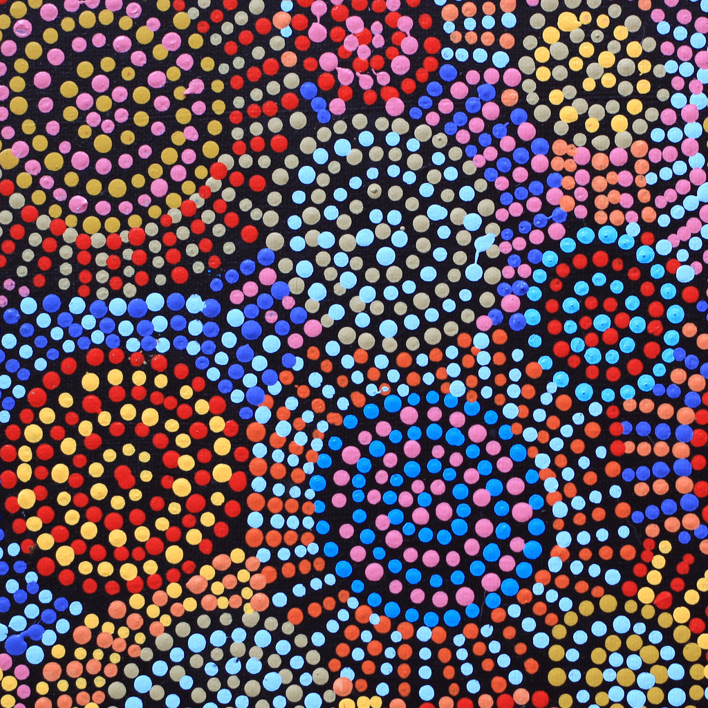 Aboriginal Artwork by Tina Napangardi Martin, Jinti-parnta Jukurrpa, 30x30cm
