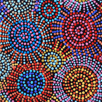 Aboriginal Artwork by Tina Napangardi Martin, Jinti-parnta Jukurrpa, 30x30cm