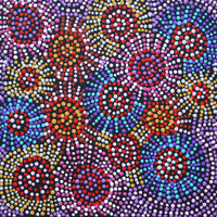 Aboriginal Artwork by Tina Napangardi Martin, Jinti-parnta Jukurrpa, 30x30cm