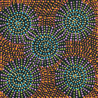 Aboriginal Artwork by Tina Napangardi Martin, Jinti-parnta Jukurrpa, 30x30cm