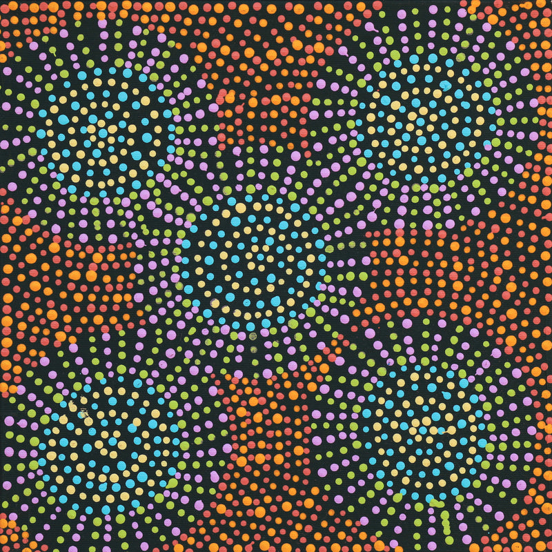 Aboriginal Artwork by Tina Napangardi Martin, Jinti-parnta Jukurrpa, 30x30cm