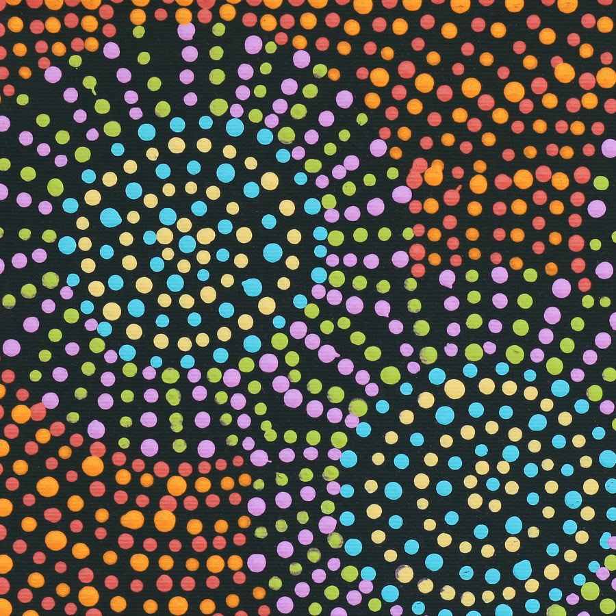 Aboriginal Artwork by Tina Napangardi Martin, Jinti-parnta Jukurrpa, 30x30cm