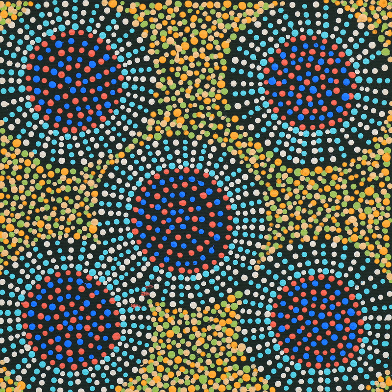 Aboriginal Artwork by Tina Napangardi Martin, Jinti-parnta Jukurrpa, 30x30cm