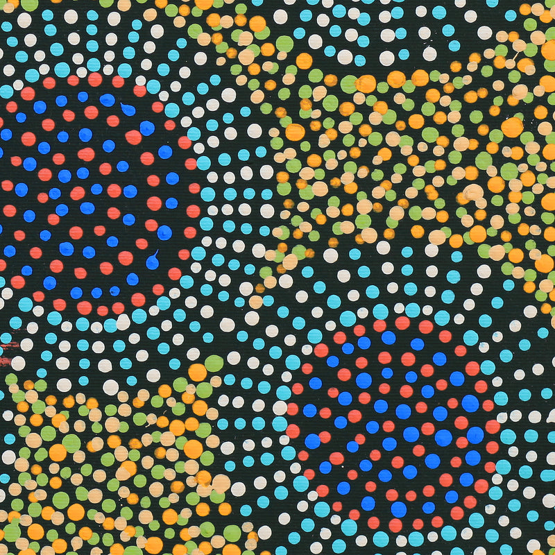 Aboriginal Artwork by Tina Napangardi Martin, Jinti-parnta Jukurrpa, 30x30cm