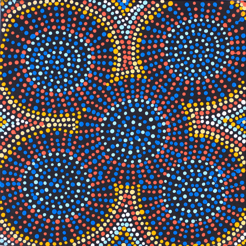 Aboriginal Artwork by Tina Napangardi Martin, Jinti-parnta Jukurrpa, 30x30cm