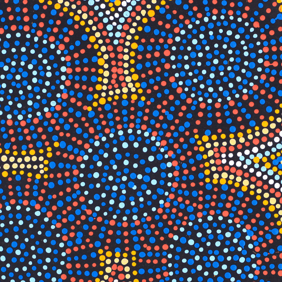 Aboriginal Artwork by Tina Napangardi Martin, Jinti-parnta Jukurrpa, 30x30cm