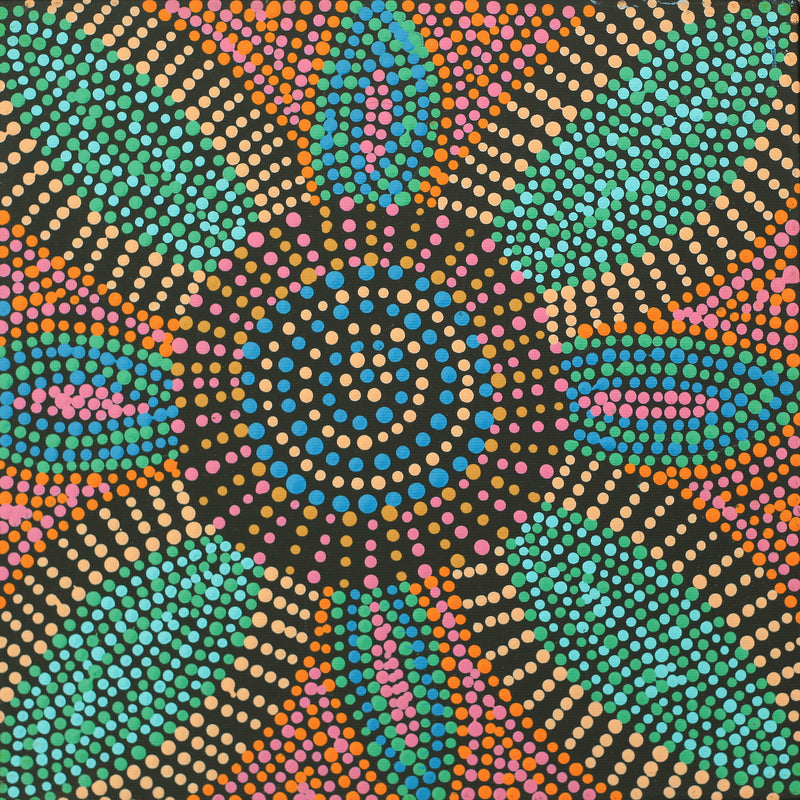 Aboriginal Artwork by Tina Napangardi Martin, Jinti-parnta Jukurrpa, 30x30cm