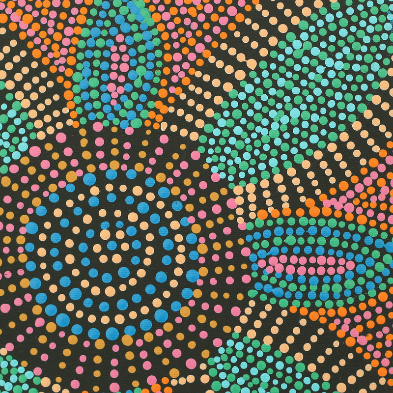 Aboriginal Artwork by Tina Napangardi Martin, Jinti-parnta Jukurrpa, 30x30cm