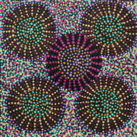 Aboriginal Artwork by Tina Napangardi Martin, Jinti-parnta Jukurrpa, 30x30cm