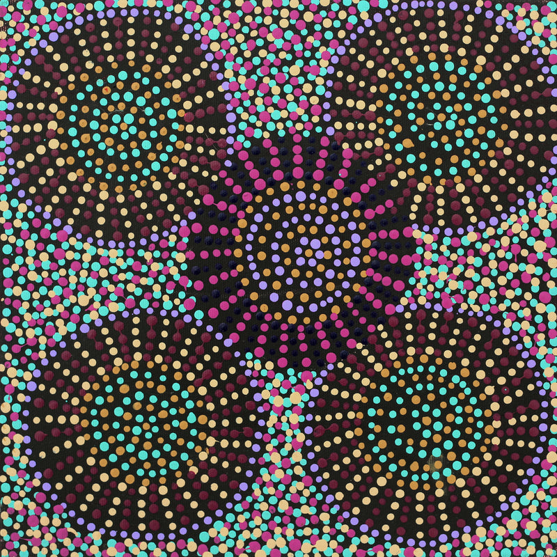 Aboriginal Artwork by Tina Napangardi Martin, Jinti-parnta Jukurrpa, 30x30cm