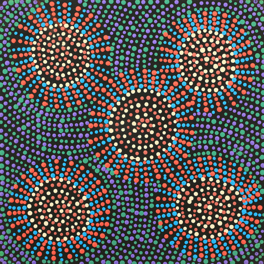 Aboriginal Artwork by Tina Napangardi Martin, Jinti-parnta Jukurrpa, 30x30cm