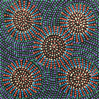 Aboriginal Artwork by Tina Napangardi Martin, Jinti-parnta Jukurrpa, 30x30cm