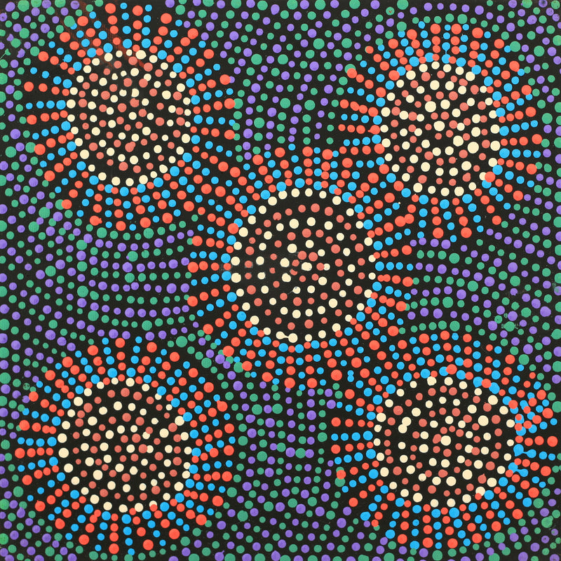 Aboriginal Artwork by Tina Napangardi Martin, Jinti-parnta Jukurrpa, 30x30cm