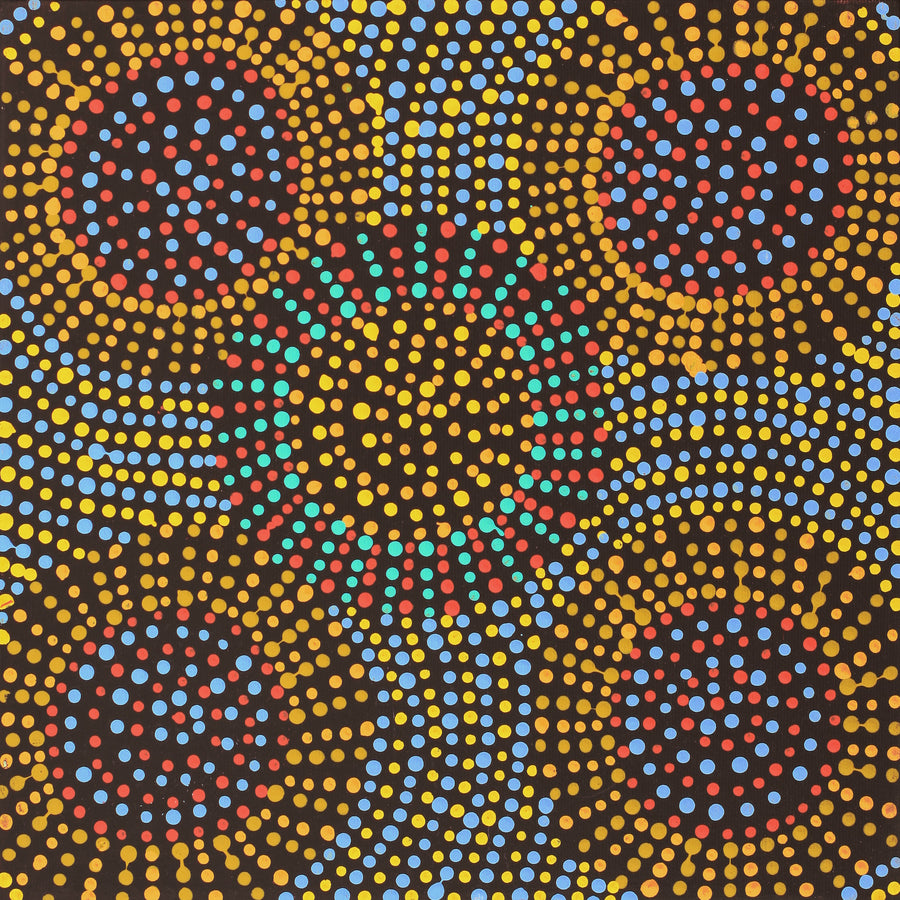 Aboriginal Artwork by Tina Napangardi Martin, Jinti-parnta Jukurrpa, 30x30cm