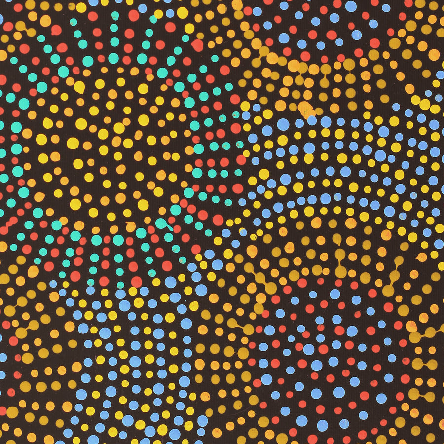 Aboriginal Artwork by Tina Napangardi Martin, Jinti-parnta Jukurrpa, 30x30cm