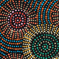 Aboriginal Artwork by Tina Napangardi Martin, Jinti-parnta Jukurrpa, 30x30cm