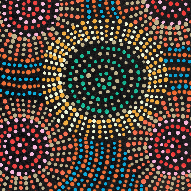 Aboriginal Artwork by Tina Napangardi Martin, Jinti-parnta Jukurrpa, 30x30cm