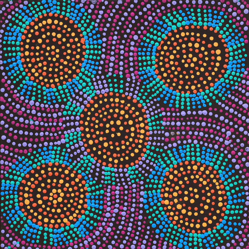 Aboriginal Art by Tina Napangardi Martin, Jinti-parnta Jukurrpa, 30x30cm - ART ARK®