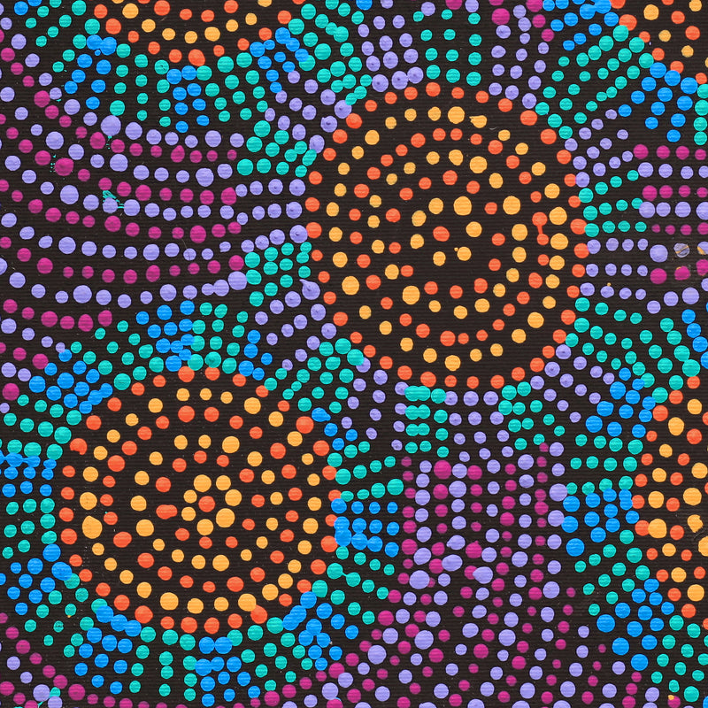 Aboriginal Artwork by Tina Napangardi Martin, Jinti-parnta Jukurrpa, 30x30cm