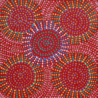 Aboriginal Artwork by Tina Napangardi Martin, Jinti-parnta Jukurrpa, 30x30cm