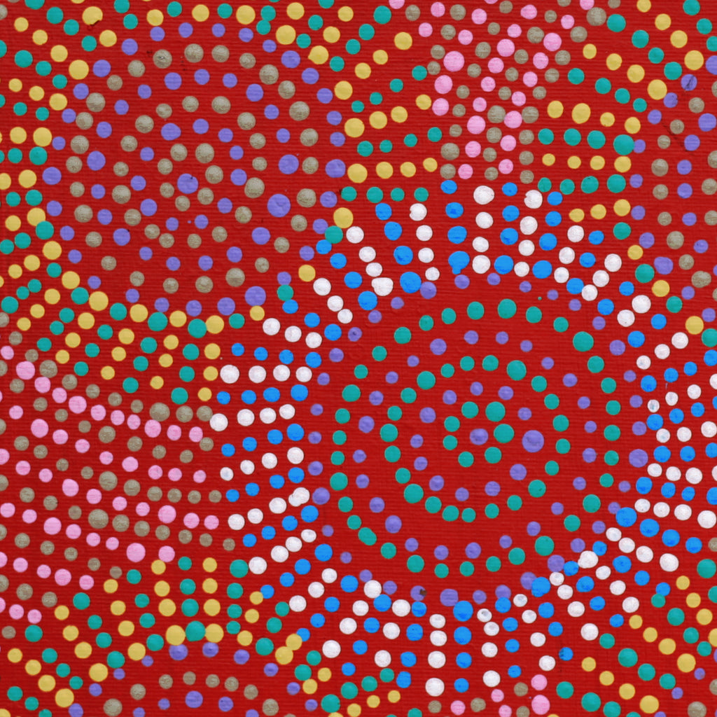 Aboriginal Artwork by Tina Napangardi Martin, Jinti-parnta Jukurrpa, 30x30cm