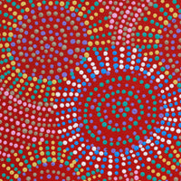 Aboriginal Artwork by Tina Napangardi Martin, Jinti-parnta Jukurrpa, 30x30cm