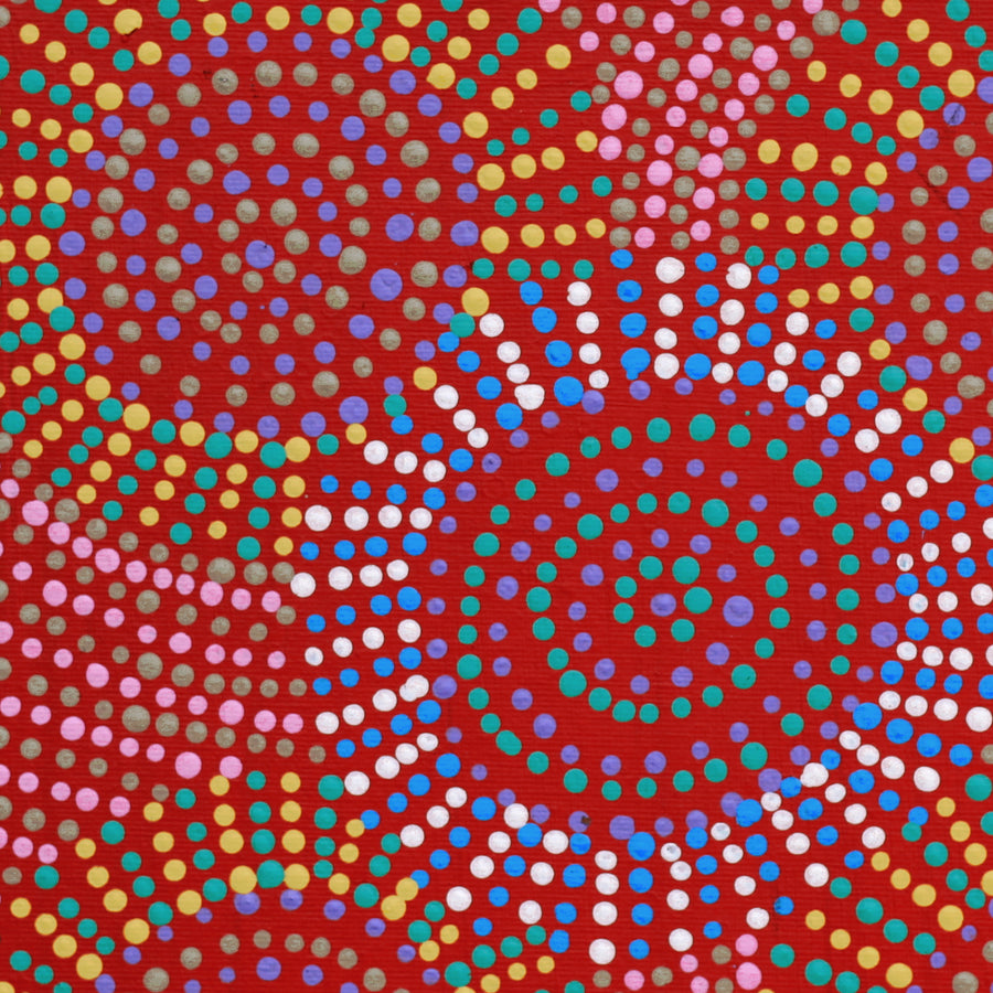 Aboriginal Artwork by Tina Napangardi Martin, Jinti-parnta Jukurrpa, 30x30cm