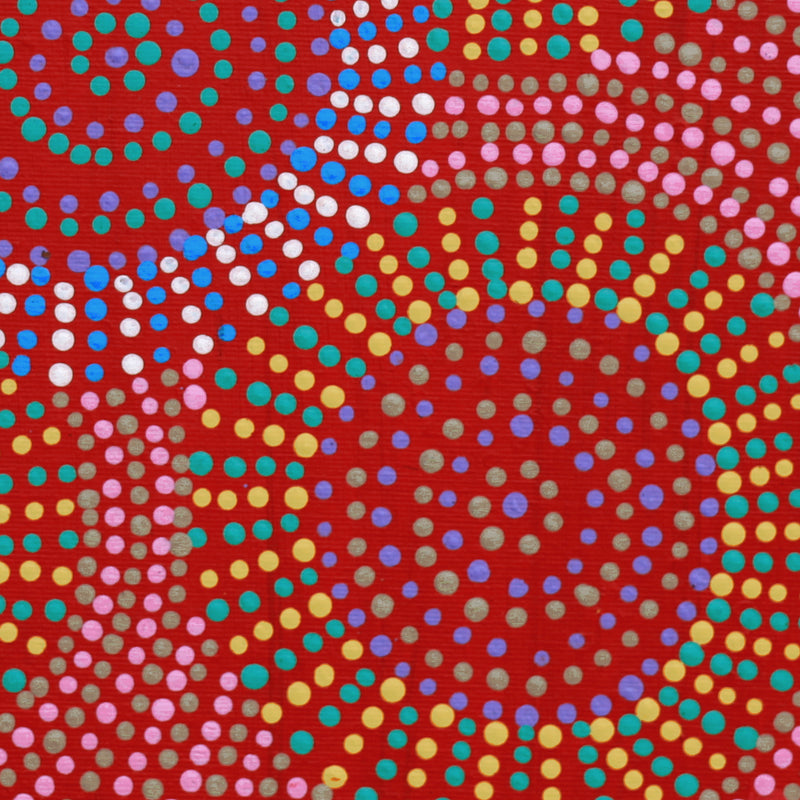 Aboriginal Artwork by Tina Napangardi Martin, Jinti-parnta Jukurrpa, 30x30cm
