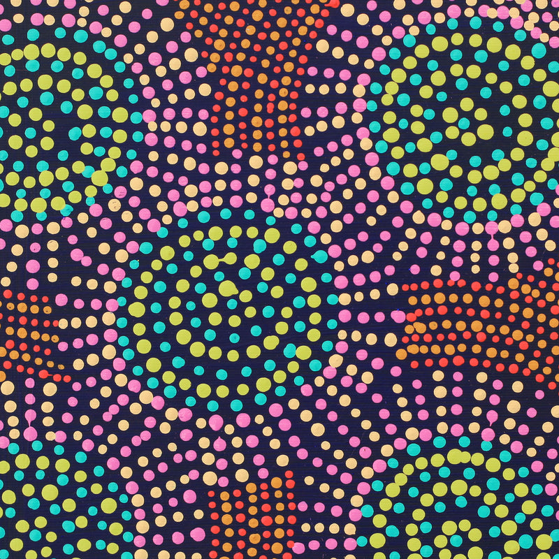 Aboriginal Artwork by Tina Napangardi Martin, Jinti-parnta Jukurrpa, 30x30cm