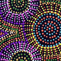 Aboriginal Artwork by Tina Napangardi Martin, Jinti-parnta Jukurrpa, 30x30cm