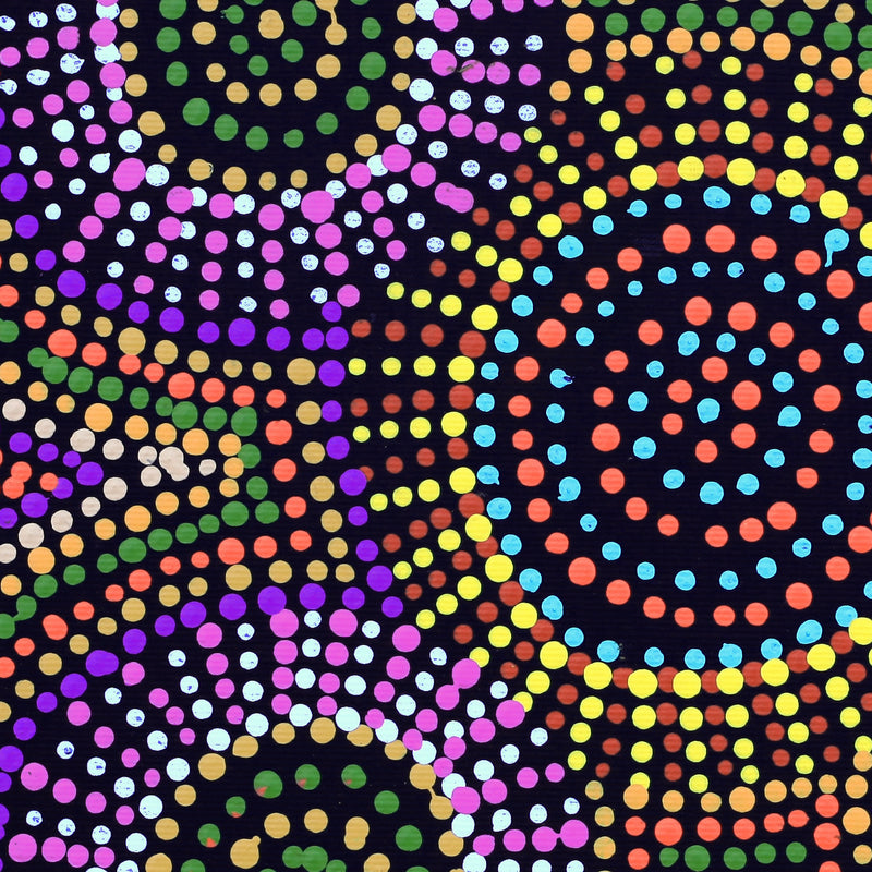 Aboriginal Artwork by Tina Napangardi Martin, Jinti-parnta Jukurrpa, 30x30cm