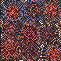Aboriginal Artwork by Tina Napangardi Martin, Jinti-parnta Jukurrpa, 30x30cm