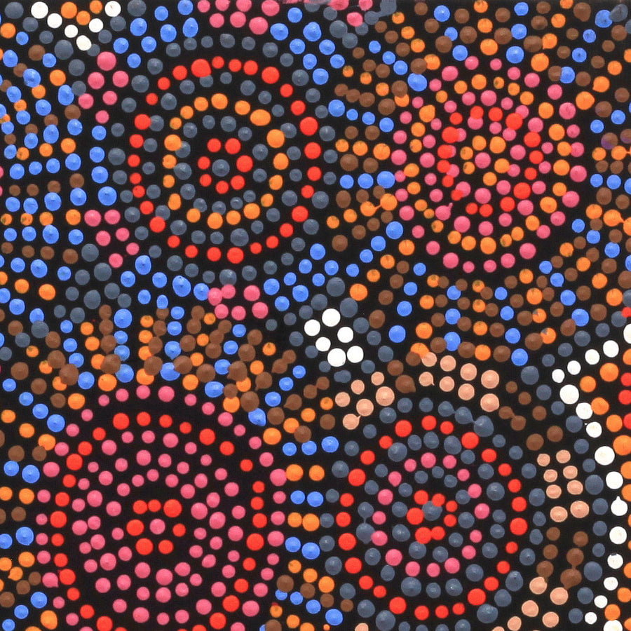 Aboriginal Artwork by Tina Napangardi Martin, Jinti-parnta Jukurrpa, 30x30cm