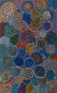 Aboriginal Artwork by Tina Napangardi Martin, Jinti-parnta Jukurrpa, 122x76cm