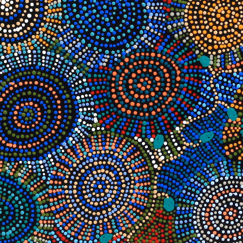 Aboriginal Art by Tina Napangardi Martin, Jinti-parnta Jukurrpa, 122x76cm - ART ARK®