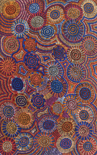 Aboriginal Artwork by Tina Napangardi Martin, Jinti-parnta Jukurrpa, 122x76cm